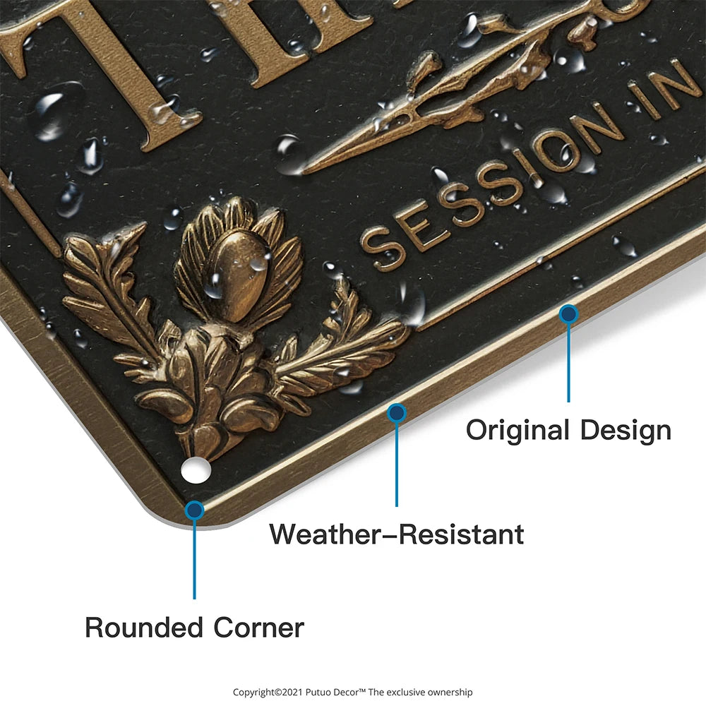 Putuo Decor Metal Sign Decor,PORCH THERAPY