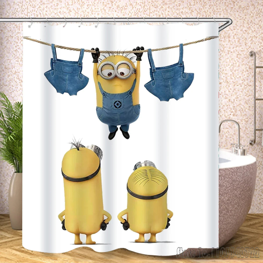 MINISO M-Minions Cartoon Colorful Shower Curtain 1pcs
