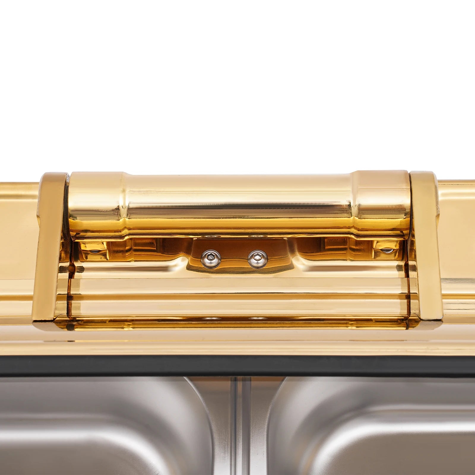 9L Gold Rectangle Dual Compartment Chafing Dish Buffet Set