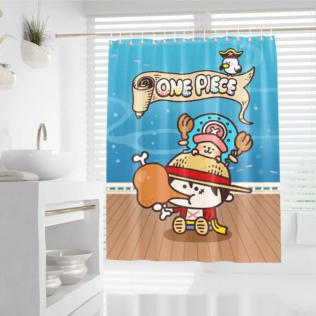 One Piece Anime Shower Curtain, Bathroom Accessories