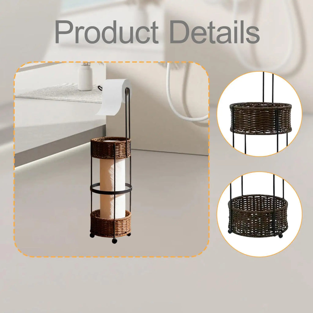 Hand woven kitchen paper holders, bathroom movable,