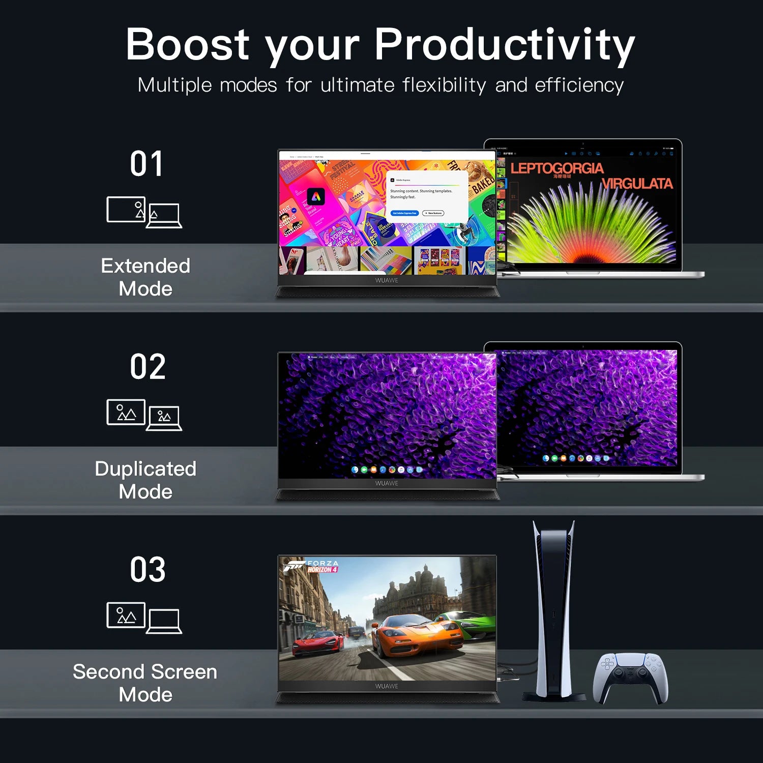 15.6 inch Portable Monitor for Laptop, 1080P 72 NTSC 100 sRGB USB C HDMI