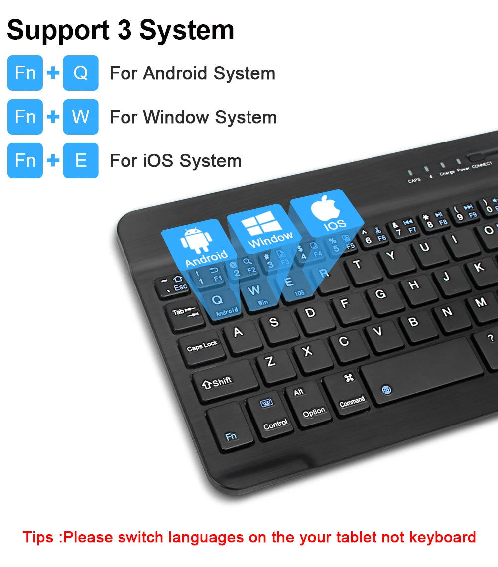 Bluetooth Keyboard and Mouse For iPad Xiaomi Samsung