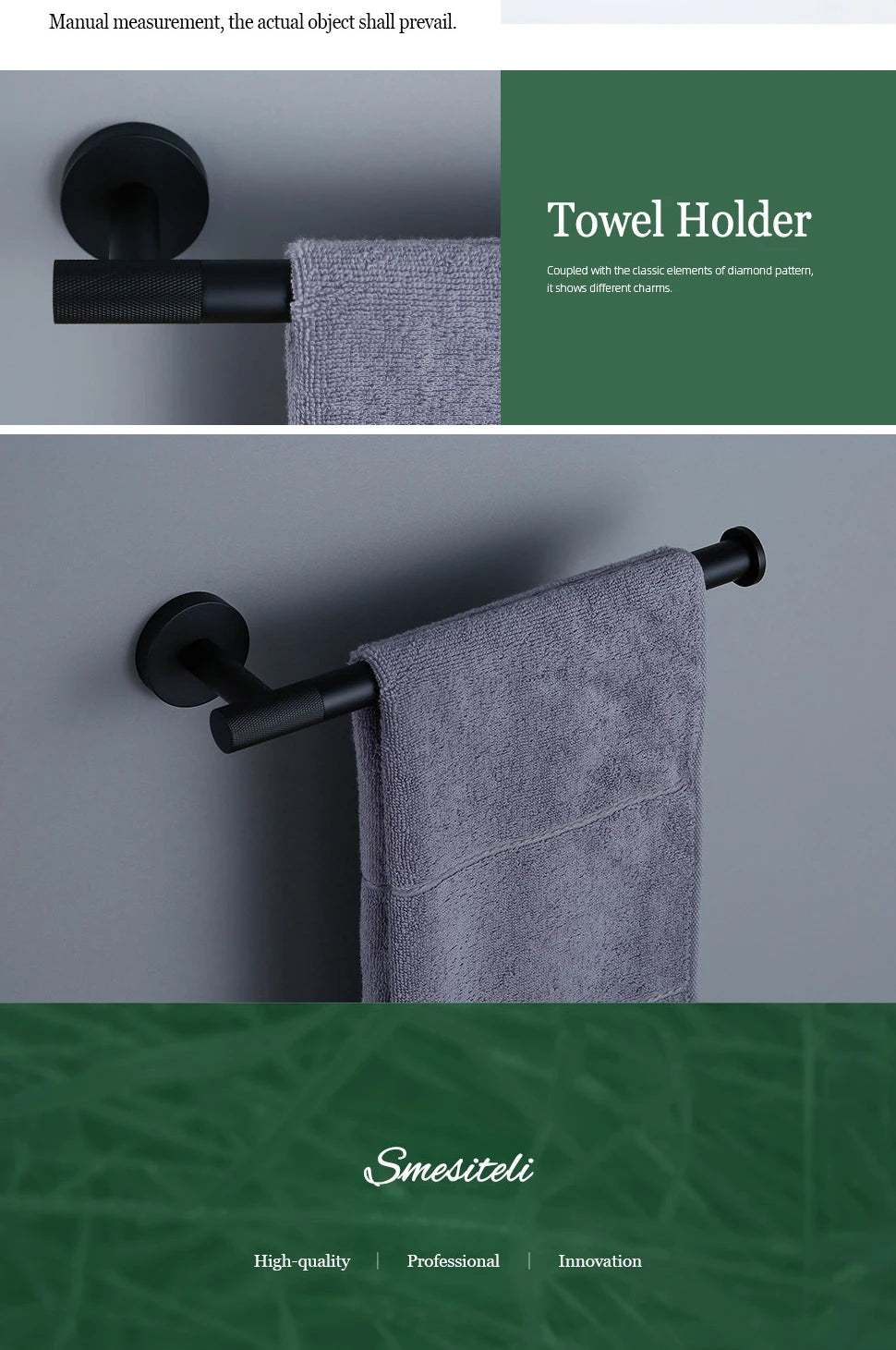 Black Bathroom Accessories Brass Knurled Kit Paper Holder Towel Rack Shelf Single Towel Holder Toilet Brush Holder Hook