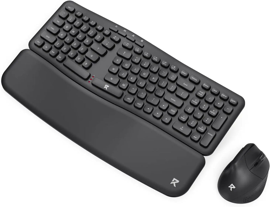 Wireless Keyboard and Mouse Combo, 108 Keys 2.4Ghz Wireless Low-Profile Membrane Keyboard