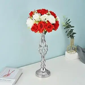 6pcs Silver Metal Flower Vases18.7Inches