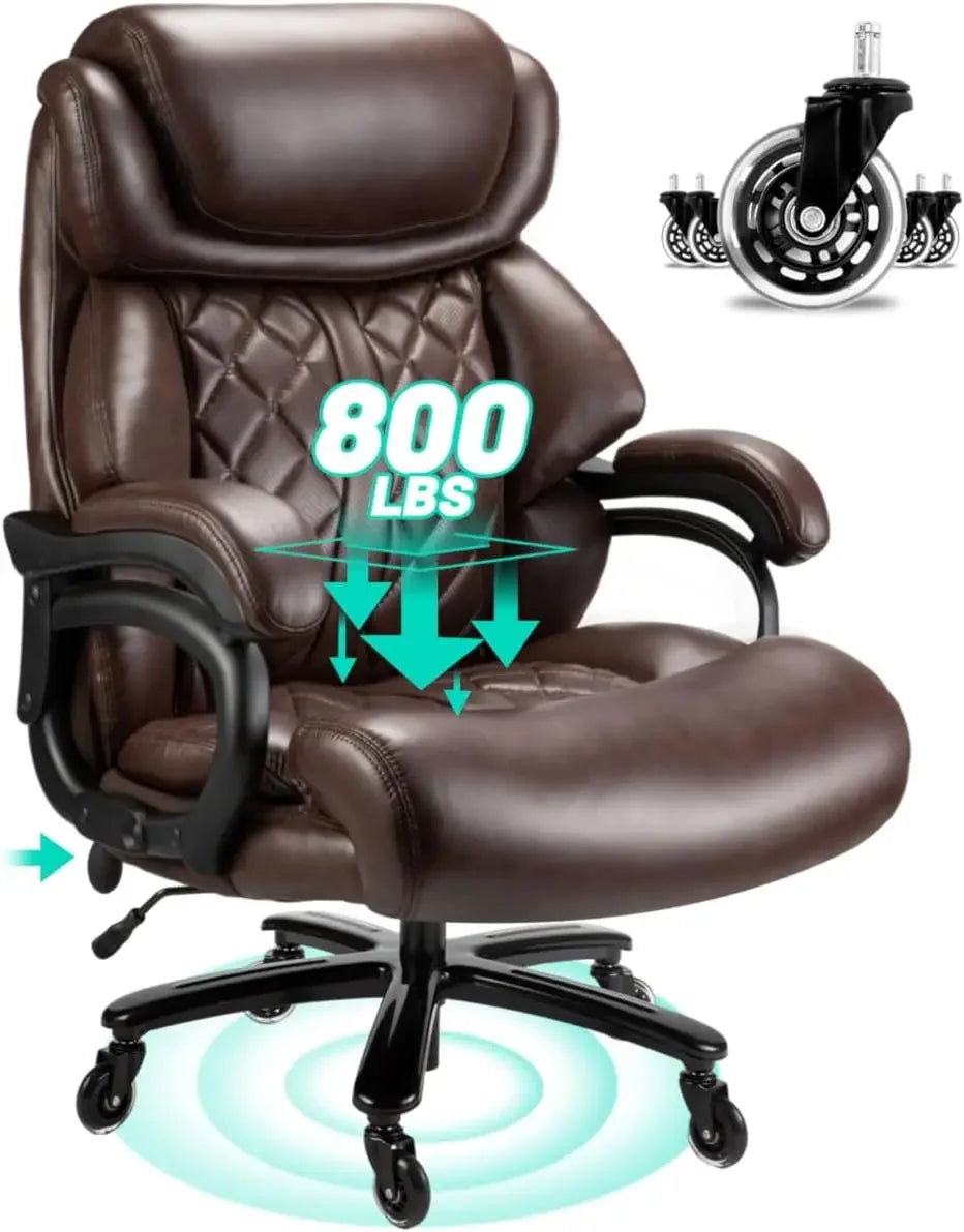 800lbs Capacity Big And Tall Office Chair with Wide Spring Seat