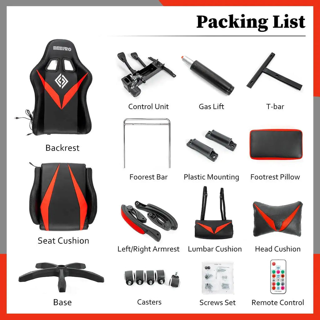 135 Degrees Gaming Chair RGB Light Office Chair