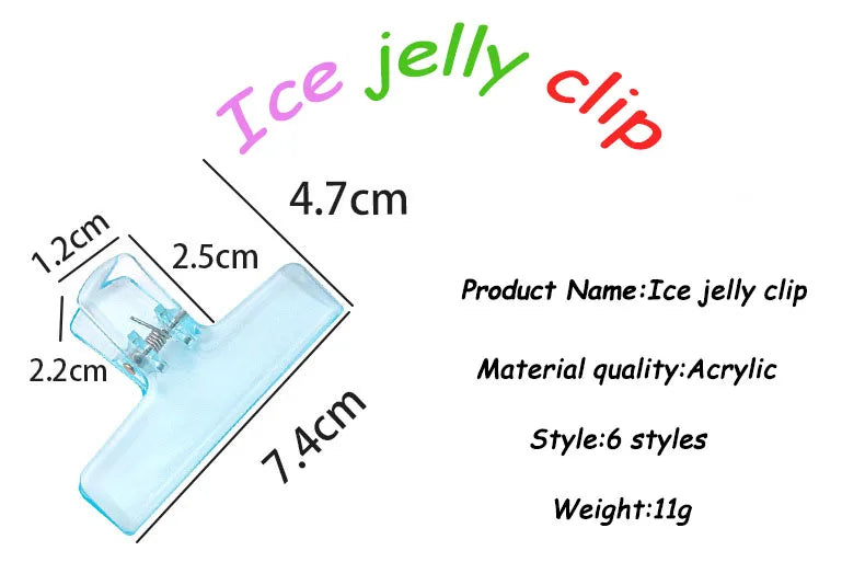 1Pc Creative Transparent Jelly Clip Storage