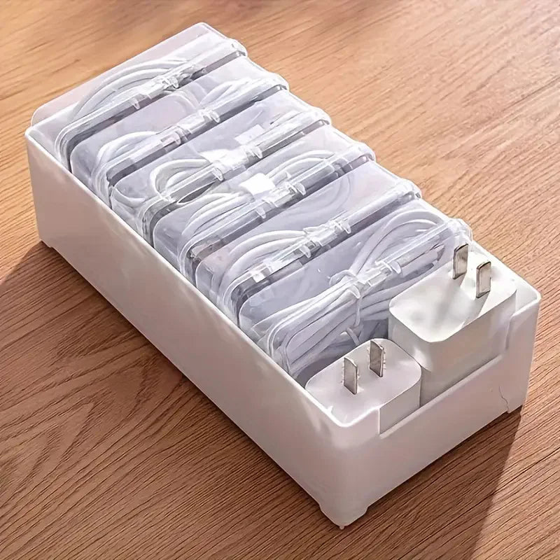 Cable Organizer Storage Box Set Durable Plastic Daily Office Supplies