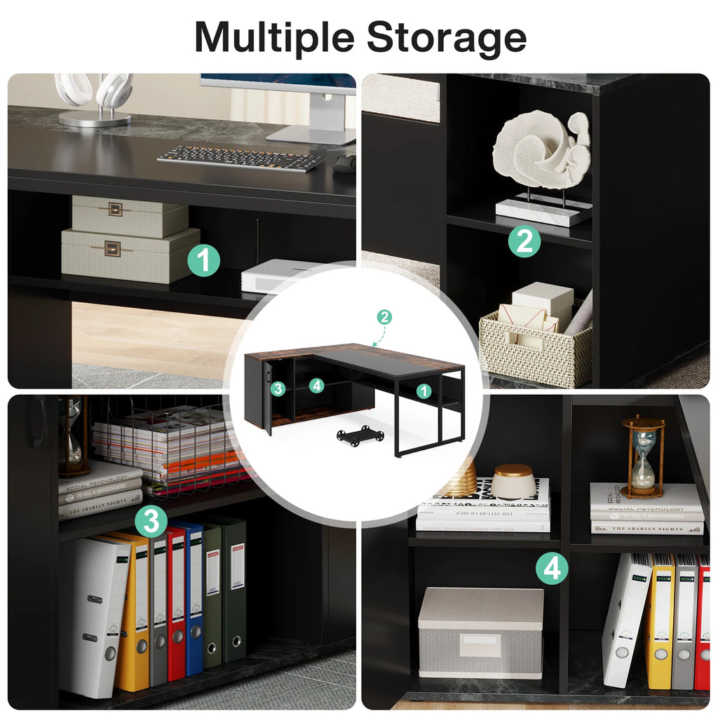 Tribesigns 71 inch Executive Desk, L Shaped Desk