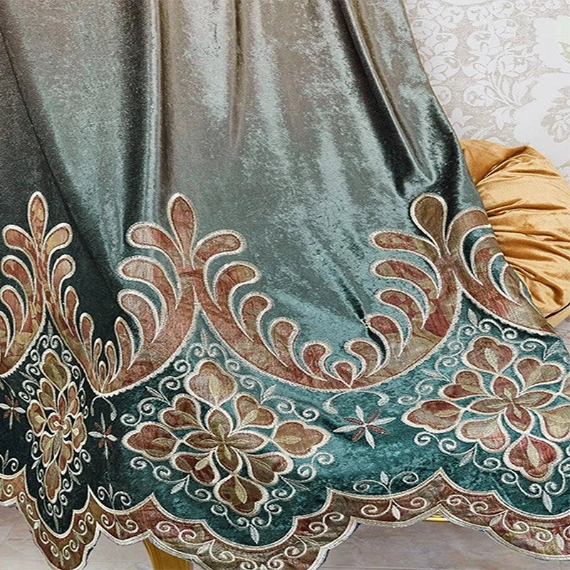 2PCS curtains, high-end European villas,