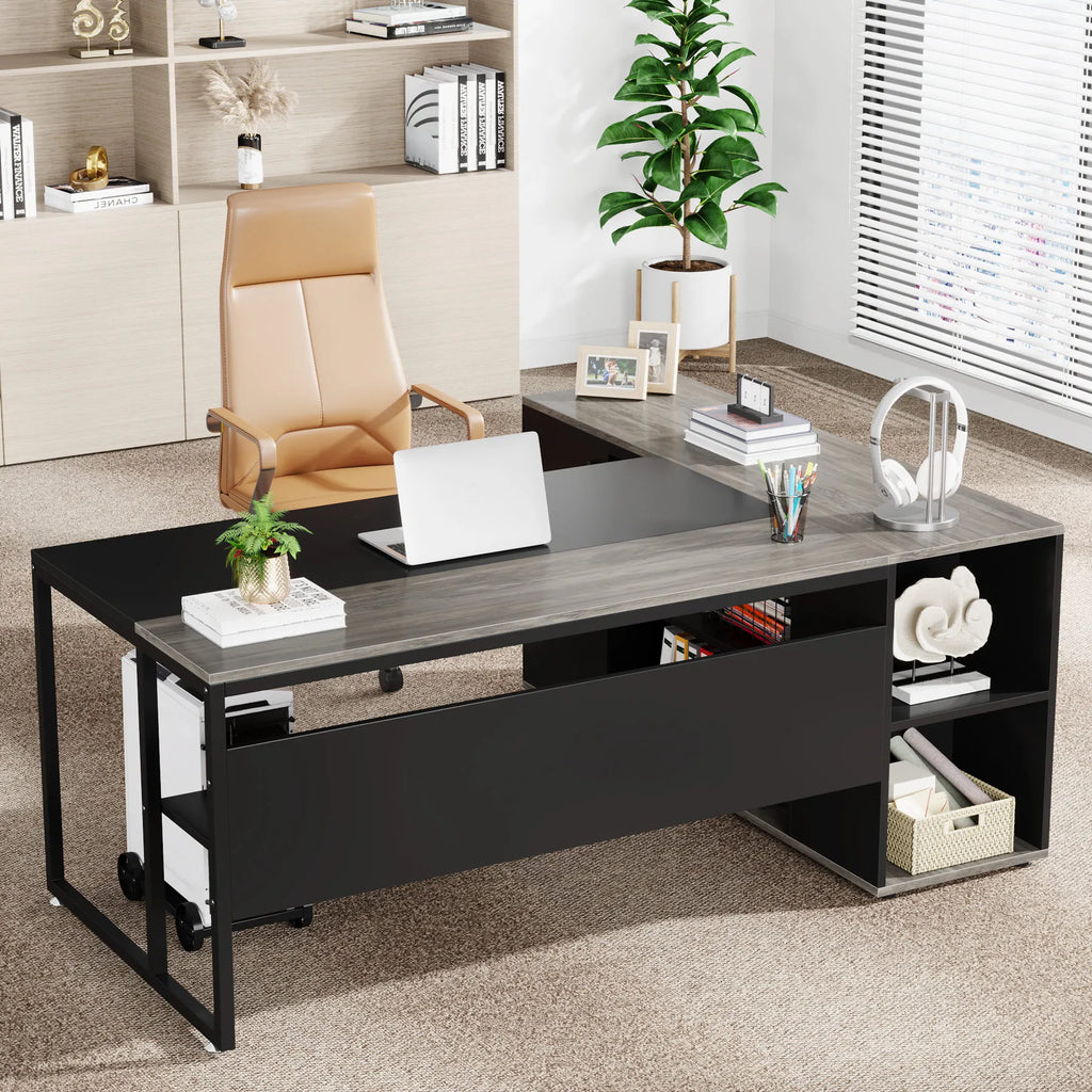 Tribesigns 71 inch Executive Desk, L Shaped Desk