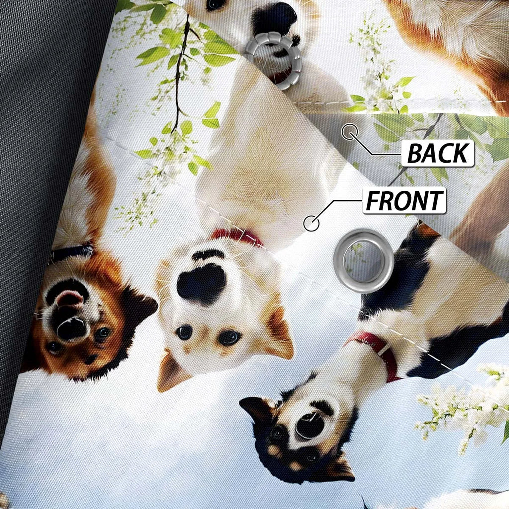 1pc Cute Dog Printed Waterproof Shower Curtain