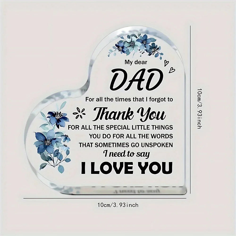 acrylic block puzzle plaque decoration gift for daughter and son to father