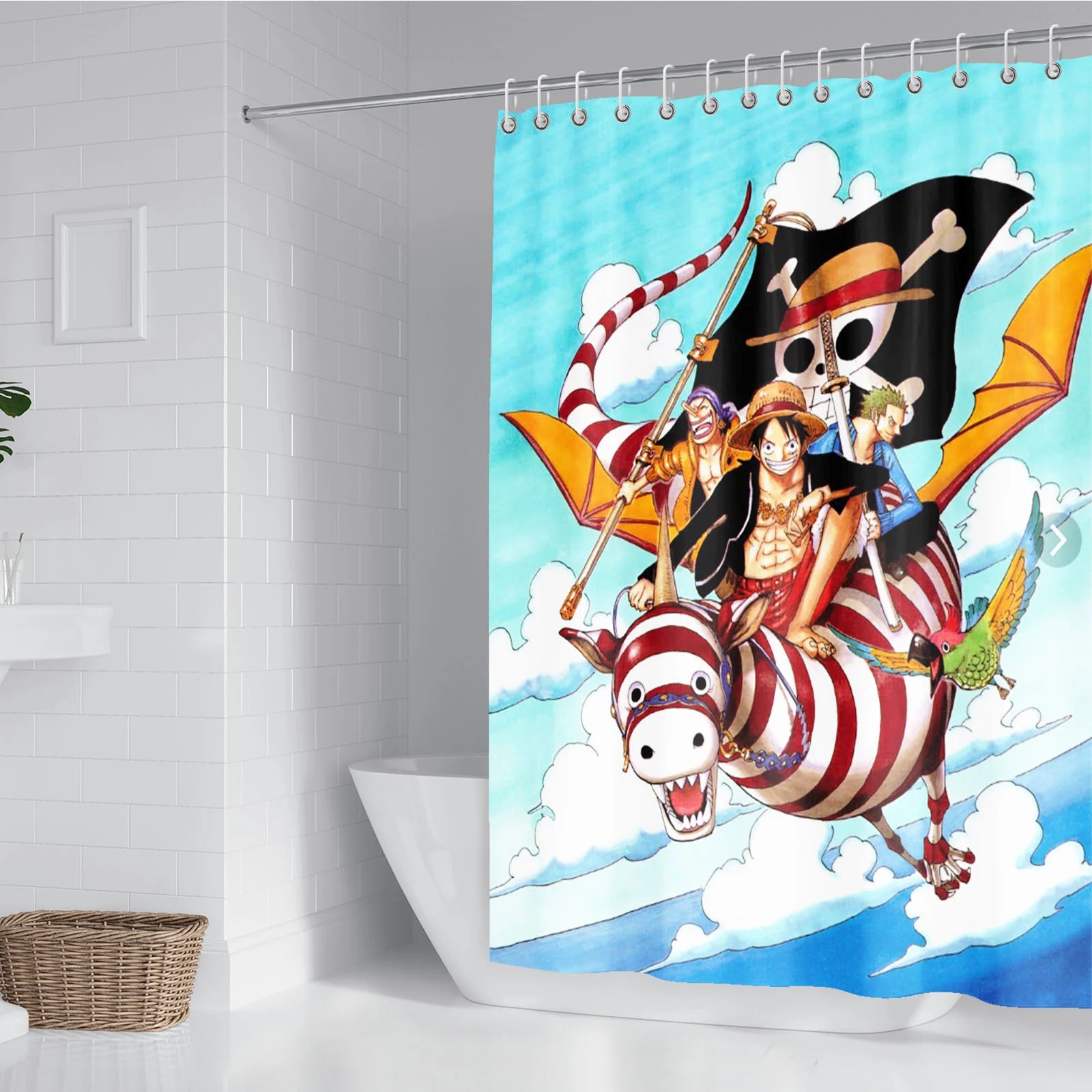 One Piece Anime Shower Curtain, Bathroom Accessories
