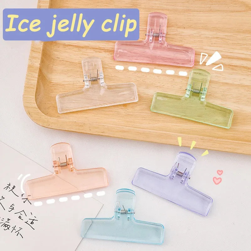 1Pc Creative Transparent Jelly Clip Storage