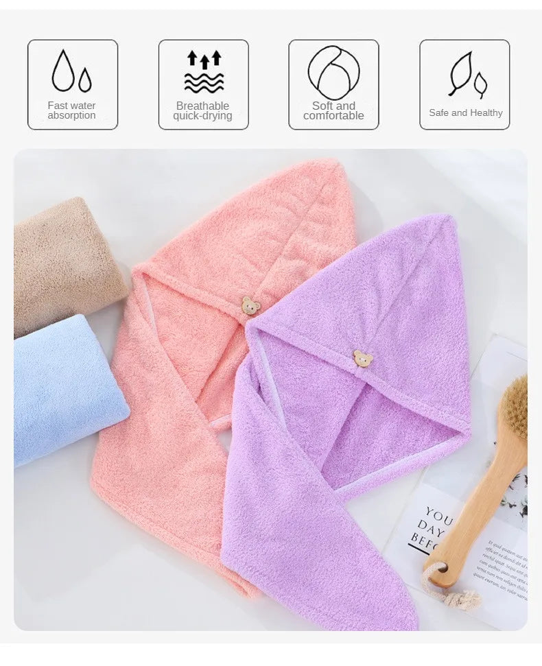 Dry Hair Cap Sports Towel Fiber Super Fine Adult Bath Towel