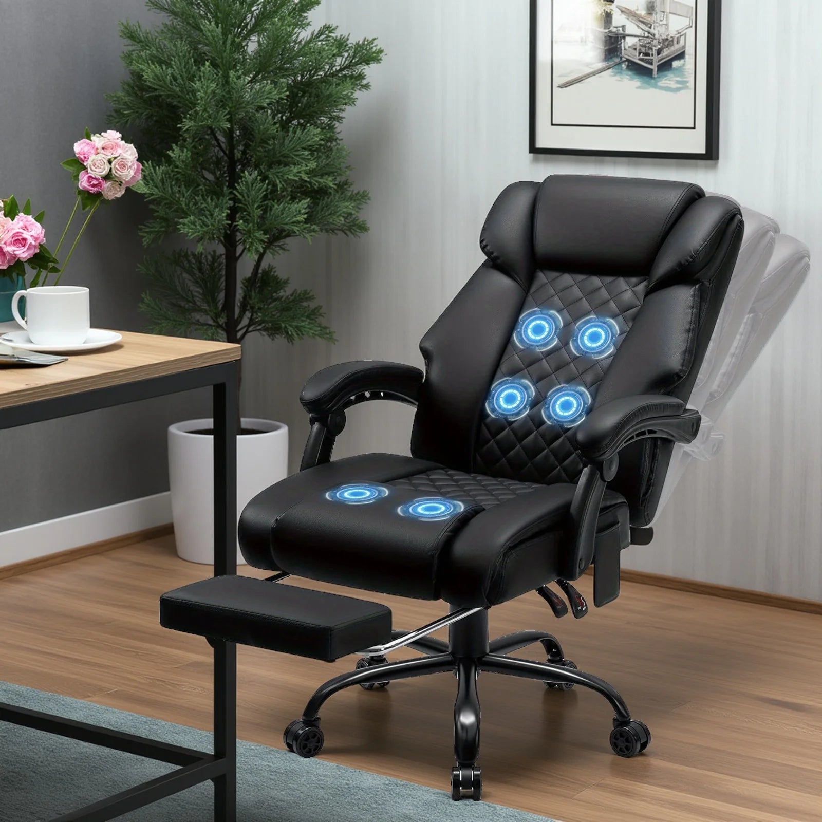 Ergonomic Six Point Massage Office Chair