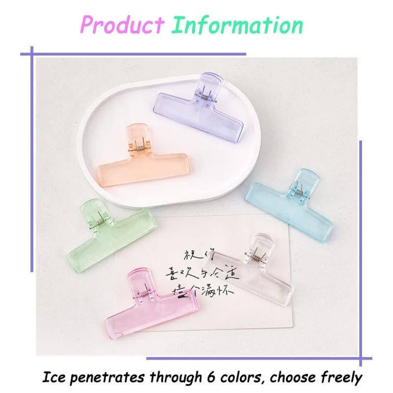 1Pc Creative Transparent Jelly Clip Storage