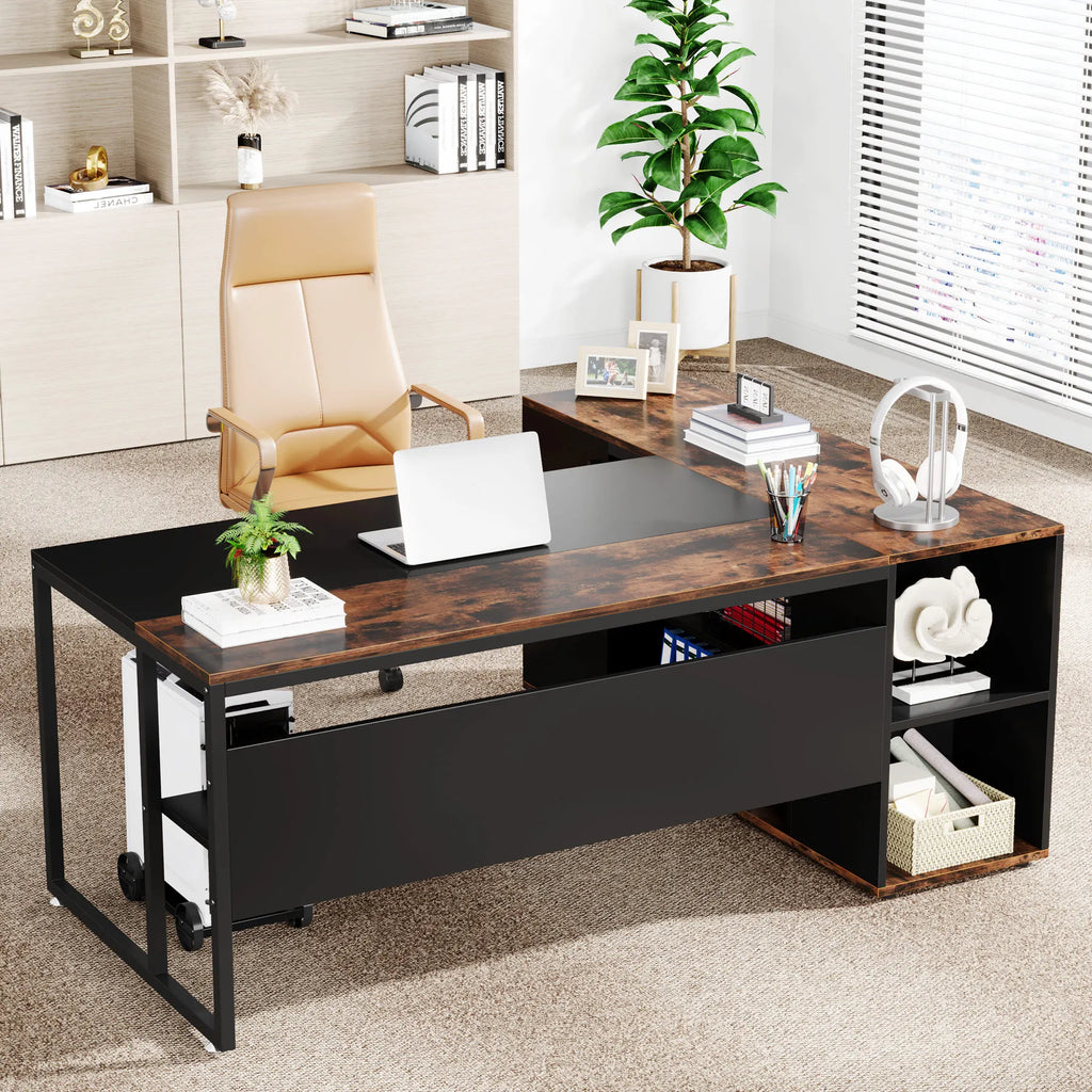 Tribesigns 71 inch Executive Desk, L Shaped Desk