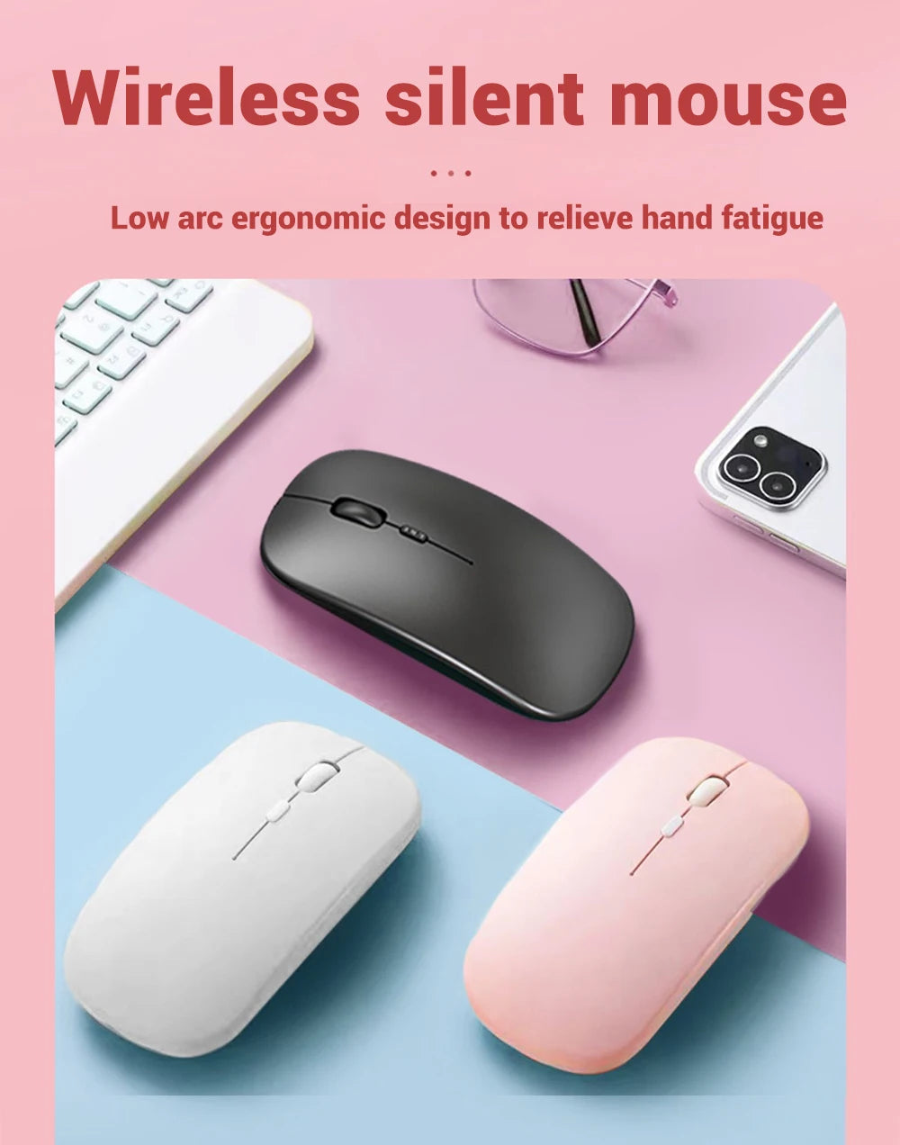 Bluetooth Keyboard and Mouse For iPad Xiaomi Samsung