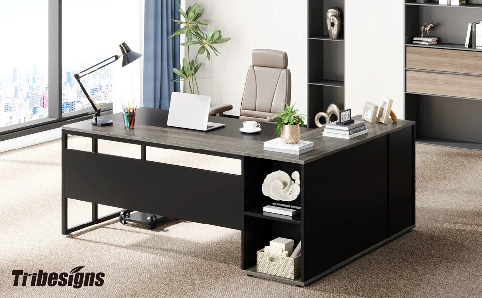 Tribesigns 71 inch Executive Desk, L Shaped Desk