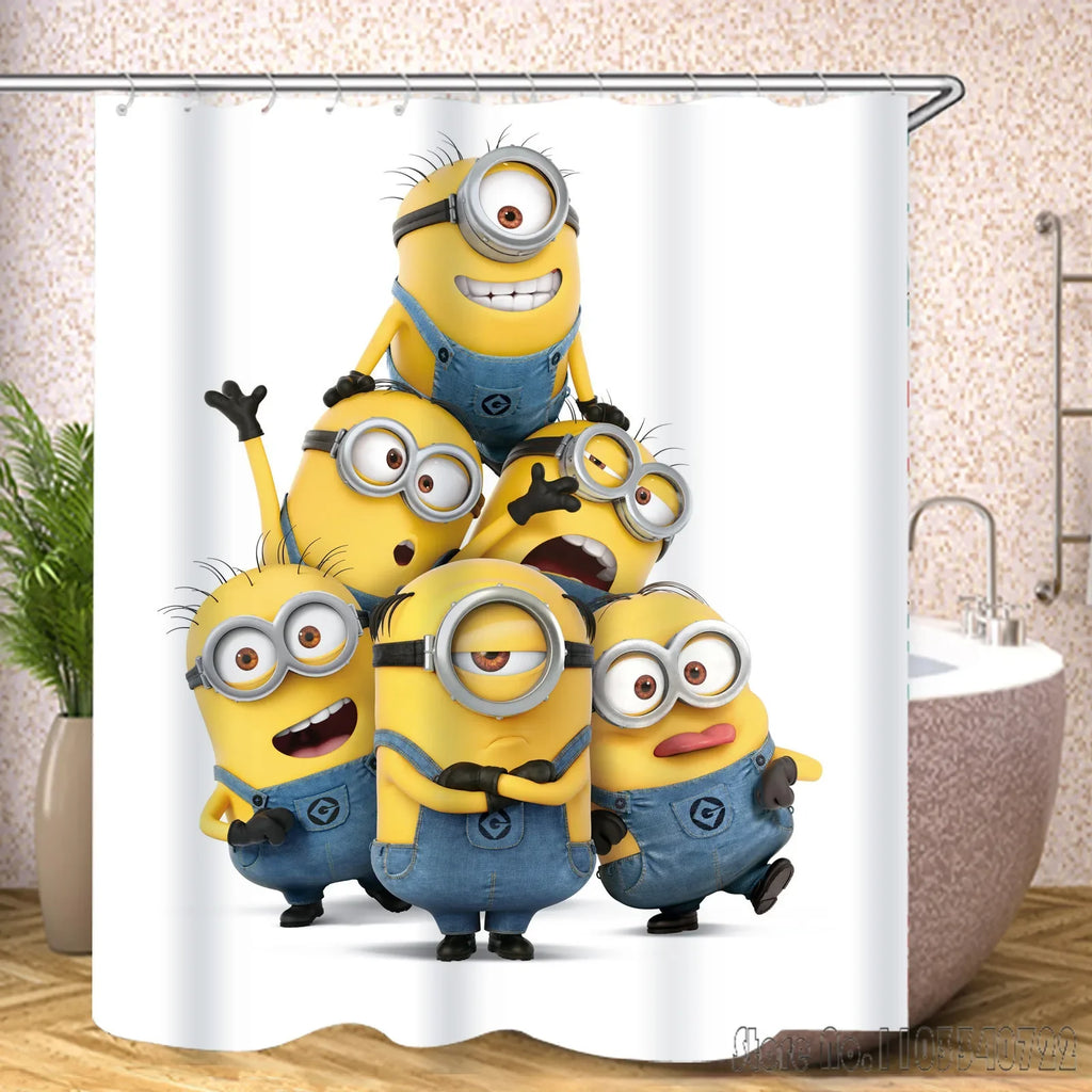 MINISO M-Minions Cartoon Colorful Shower Curtain 1pcs
