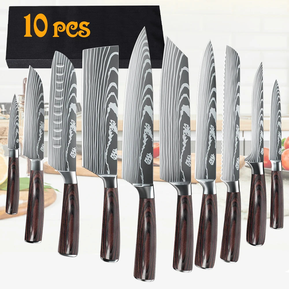 1-10PCS Chef knife