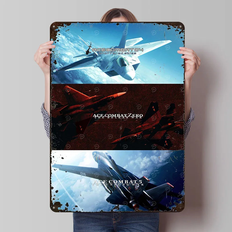 Ace Combat Metal Poster Tin Signs