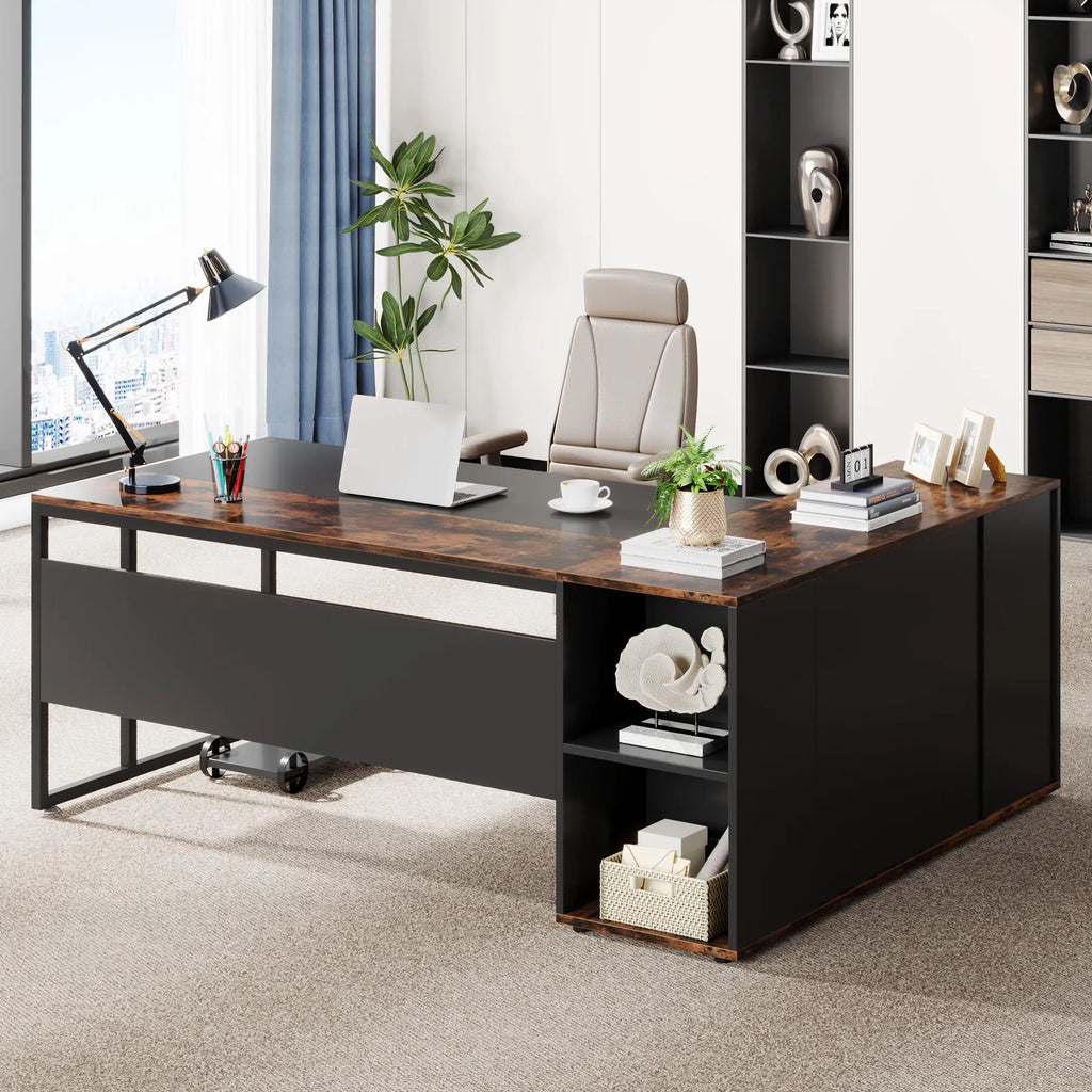 Tribesigns 71 inch Executive Desk, L Shaped Desk