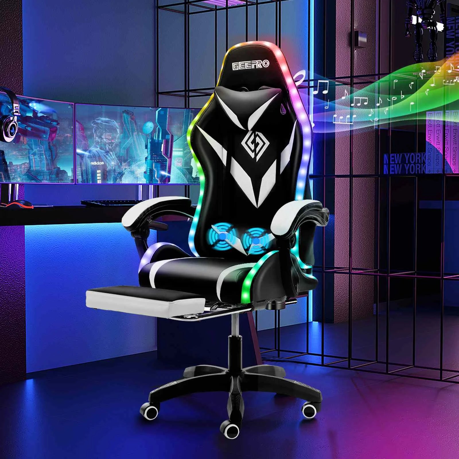 135 Degrees Gaming Chair RGB Light Office Chair