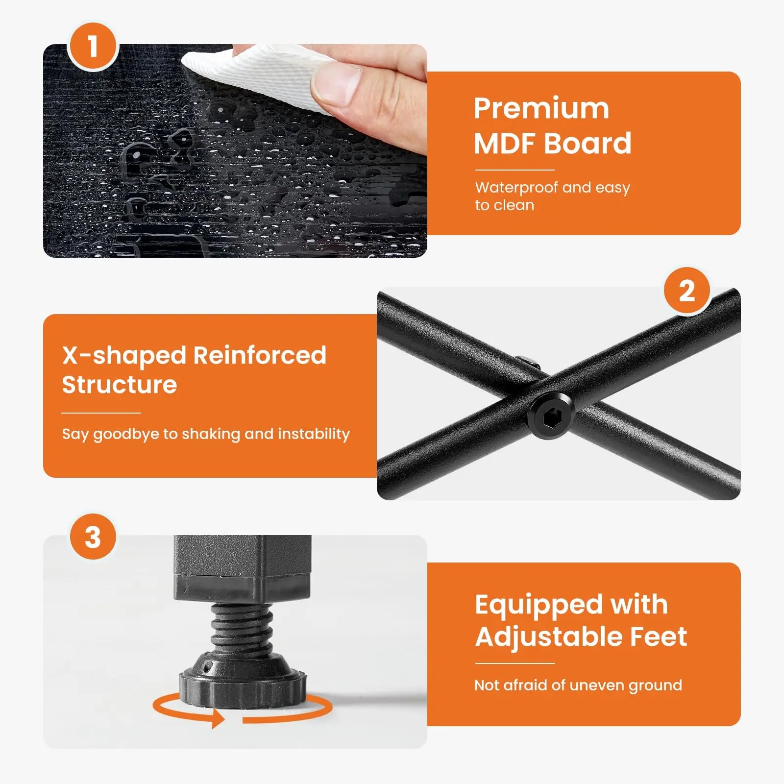 47 Inch Computer Desk with 8 Fabric Drawers